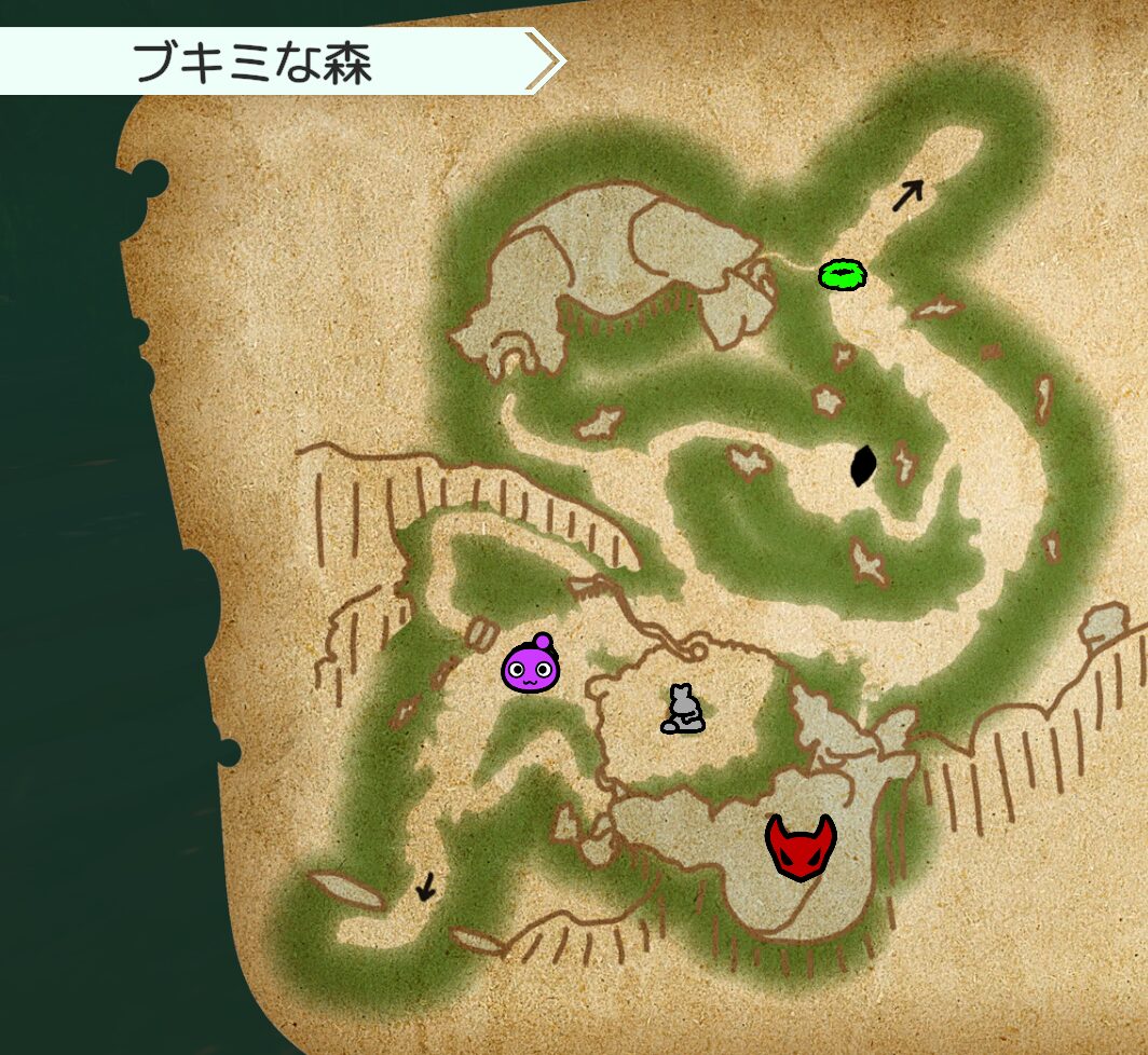 クワガタムシ頭の場所（ボス）